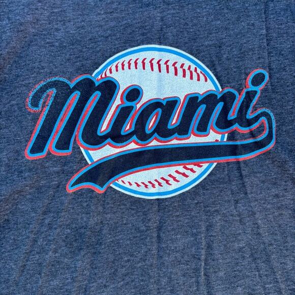 Miami Marlins Baseball Tank Top Women’s Gray XXL - Picture 2 of 3